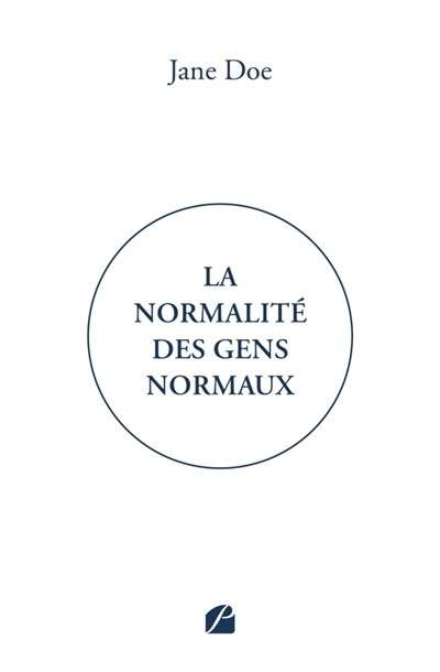 Front cover_La normalité des gens normaux