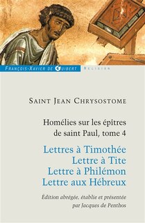 Couverture_Lettres à Timothée ; Lettre à Tite ; Lettre à Philémon