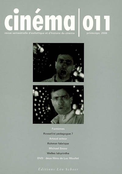 Front cover_Cinéma, n°11. Michael Snow