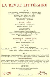 Front cover_Revue littéraire (La), n°29