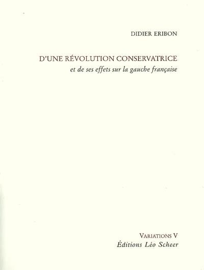 Front cover_D'une révolution conservatrice et de ses effets sur la gauche française