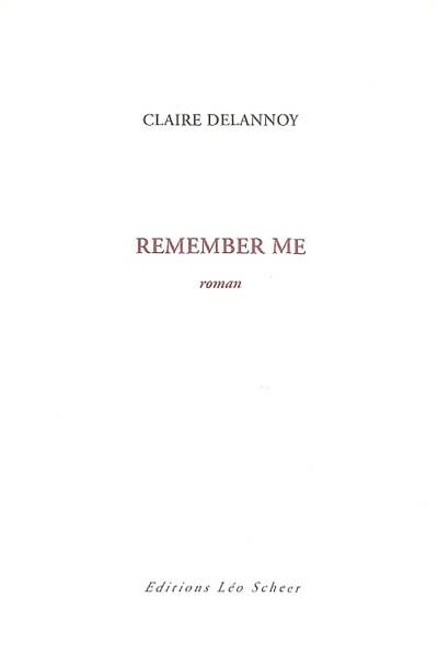 Front cover_Remember me