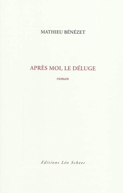 Front cover_Après moi, le déluge