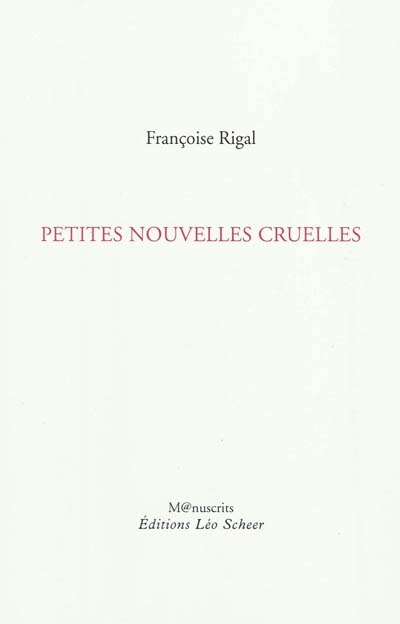 Front cover_Petites nouvelles cruelles