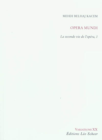 Front cover_La seconde vie de l'opéra, Vol. 1