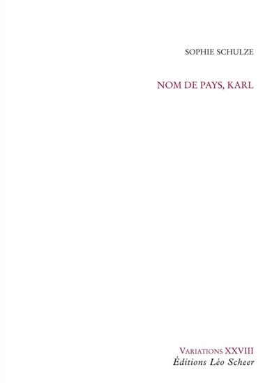 Front cover_Nom de pays, Karl