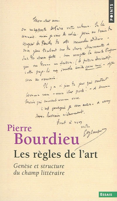 Front cover_Les règles de l'art : genèse et structure du champ littéraire