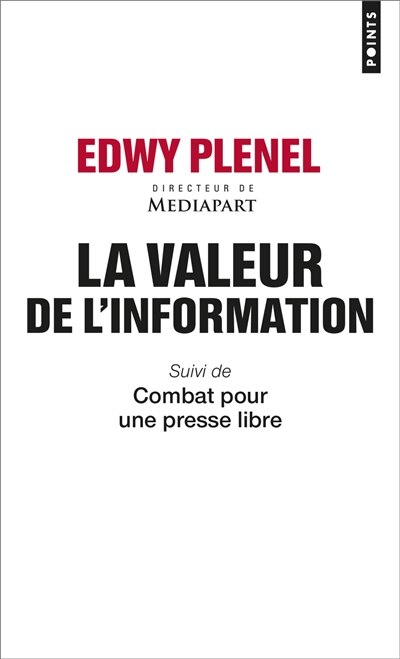 Front cover_La valeur de l'information ; Combat pour une presse libre