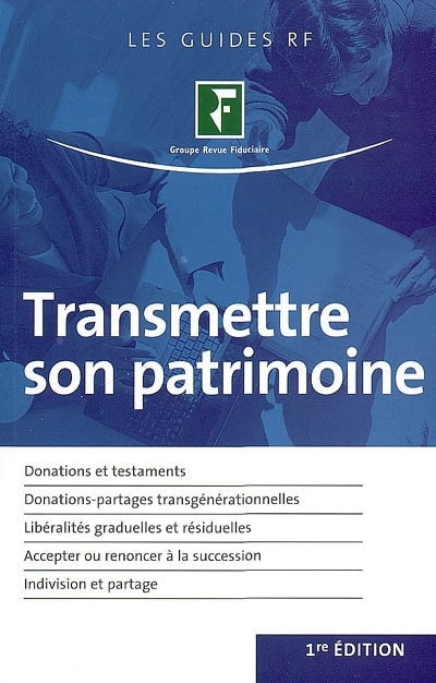 Couverture_Transmettre son patrimoine