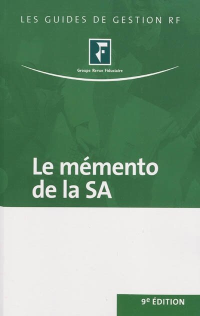 Couverture_Le mémento de la SA