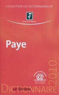 Front cover_Dictionnaire paye 2010