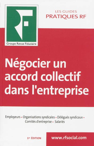 Front cover_Négocier un accord collectif dans l'entreprise