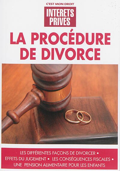 Front cover_La procédure de divorce