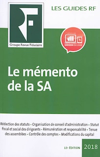 Front cover_Le mémento de la SA