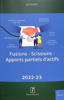 Front cover_Fusions, scissions, apports partiels d'actifs