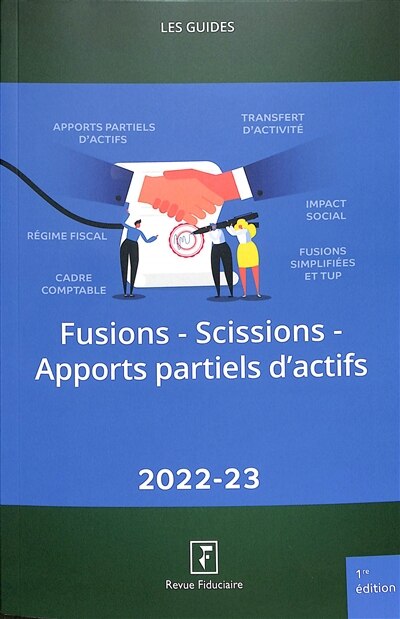 Front cover_Fusions, scissions, apports partiels d'actifs