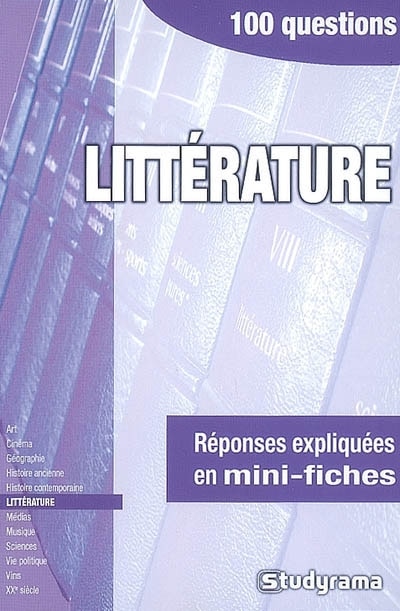 Front cover_Littérature