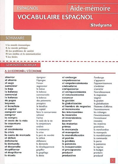 Front cover_Vocabulaire espagnol