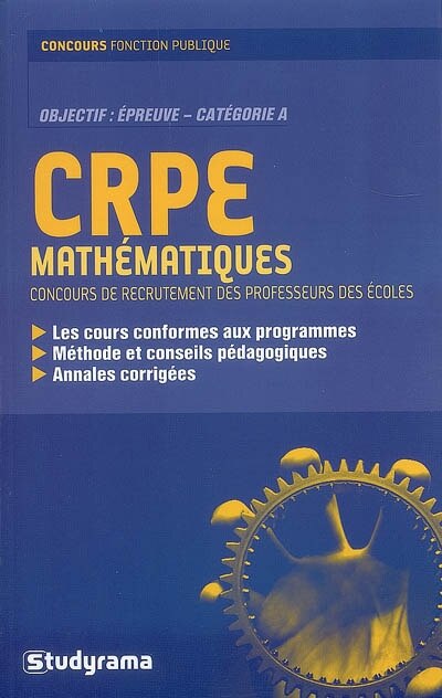Front cover_CRPE mathématiques