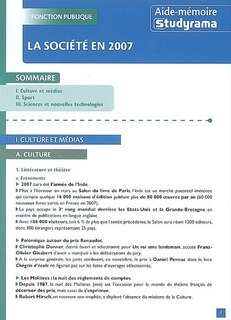 Front cover_La soci&eacute;t&eacute; en 2007