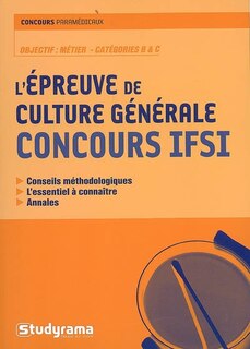 Couverture_L' épreuve de culture générale concours IFSI