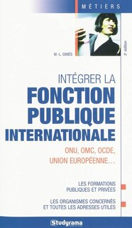 Front cover_Intégrer la fonction publique internationale