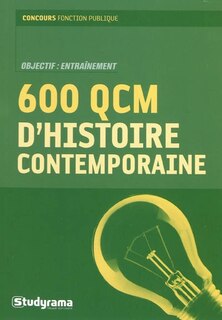 Front cover_600 QCM d'histoire contemporaine