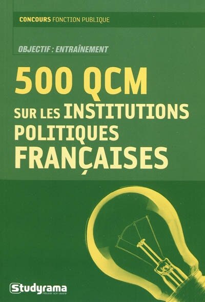 Couverture_500 QCM sur les institutions politiques françaises