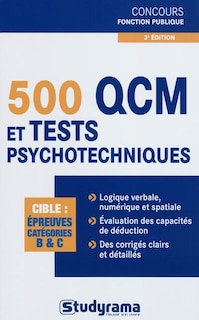 Front cover_500 QCM et tests psychotechniques