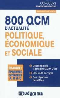 Front cover_800 QCM d'actualité politique, économique et sociale