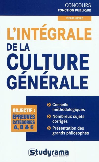 Front cover_L' intégrale de culture générale