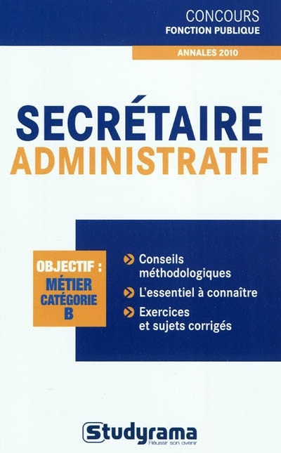 Front cover_Secrétaire administratif