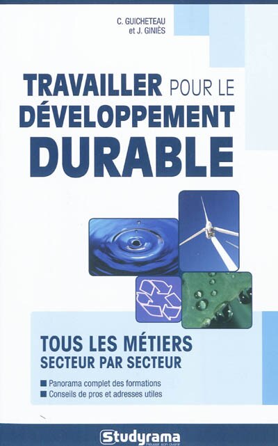 Front cover_Travailler pour le développement durable