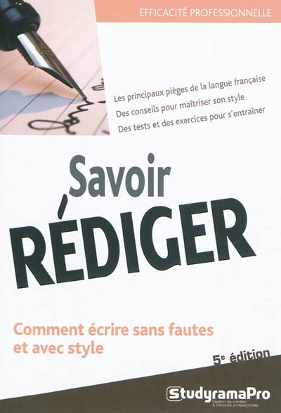 Front cover_Savoir rédiger