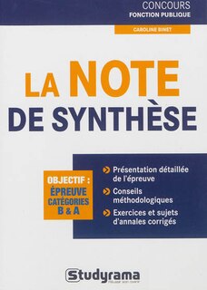 Couverture_La note de synthèse