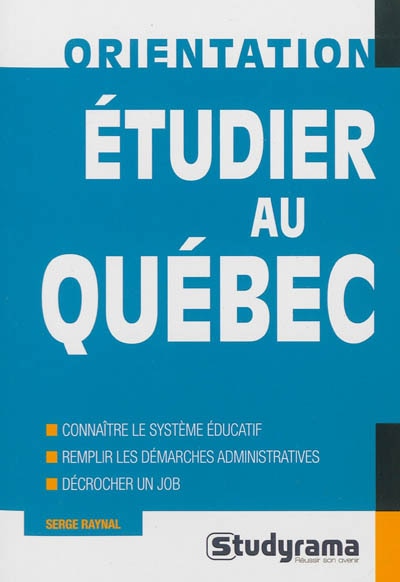 Front cover_Etudier au Québec