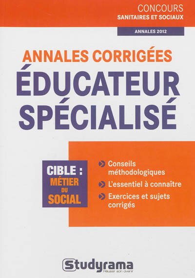 Front cover_Annales corrigées éducateur spécialisé