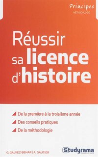 Front cover_Réussir sa licence d'histoire