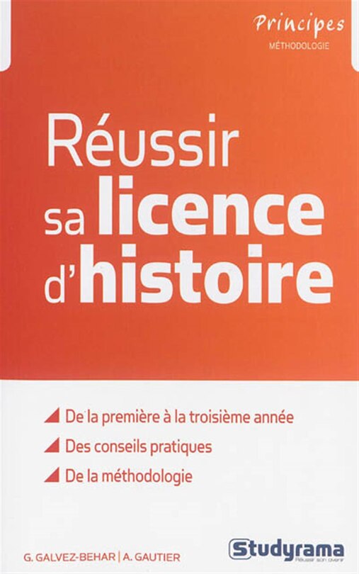 Front cover_Réussir sa licence d'histoire
