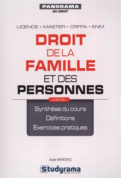 Couverture_Droit de la famille et des personnes