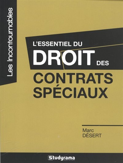 Front cover_L' essentiel du droit des contrats spéciaux