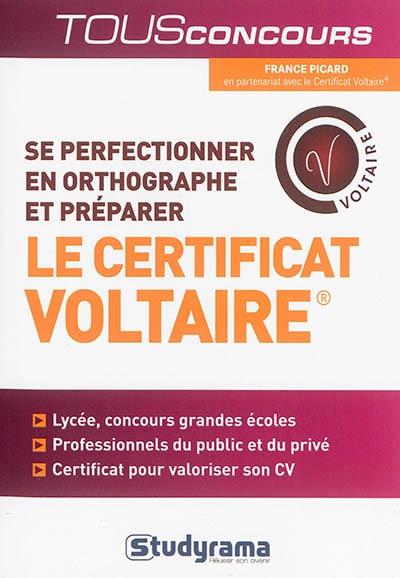Front cover_Se perfectionner en orthographe et préparer le certificat Voltaire