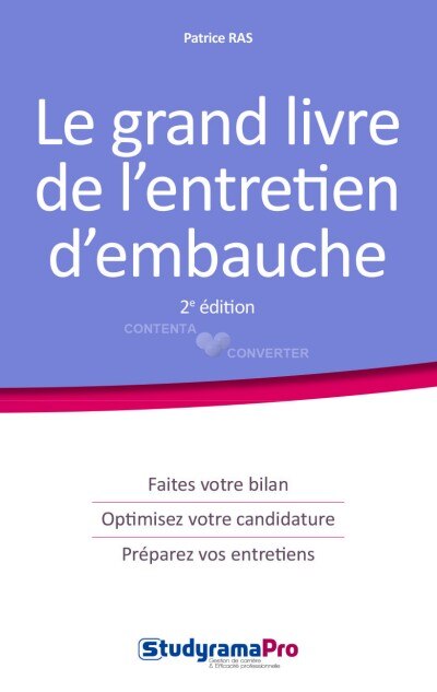 Front cover_Le grand livre de l'entretien d'embauche