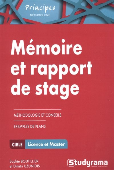 Couverture_Mémoire et rapport de stage