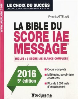 Front cover_La bible du Score IAE-Message