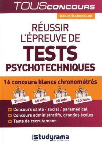 Front cover_Réussir l'épreuve de tests psychotechniques