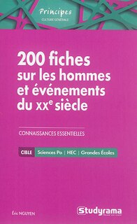 Front cover_200 fiches sur les hommes et événements du XXe siècle