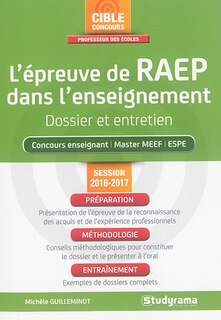 Front cover_L' épreuve de RAEP dans l'enseignement
