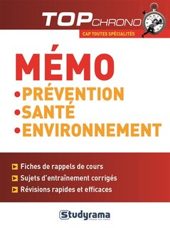 Front cover_Mémo prévention, santé, environnement