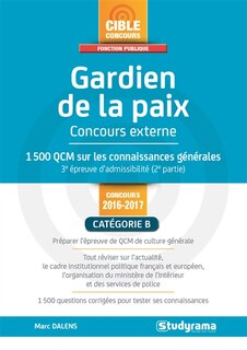 Front cover_Gardien de la paix, concours externe